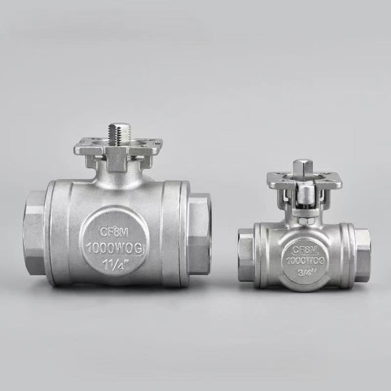 高平台 三通L型内螺纹球阀 Q14F-16P/R 1000wog 1/2寸 2寸