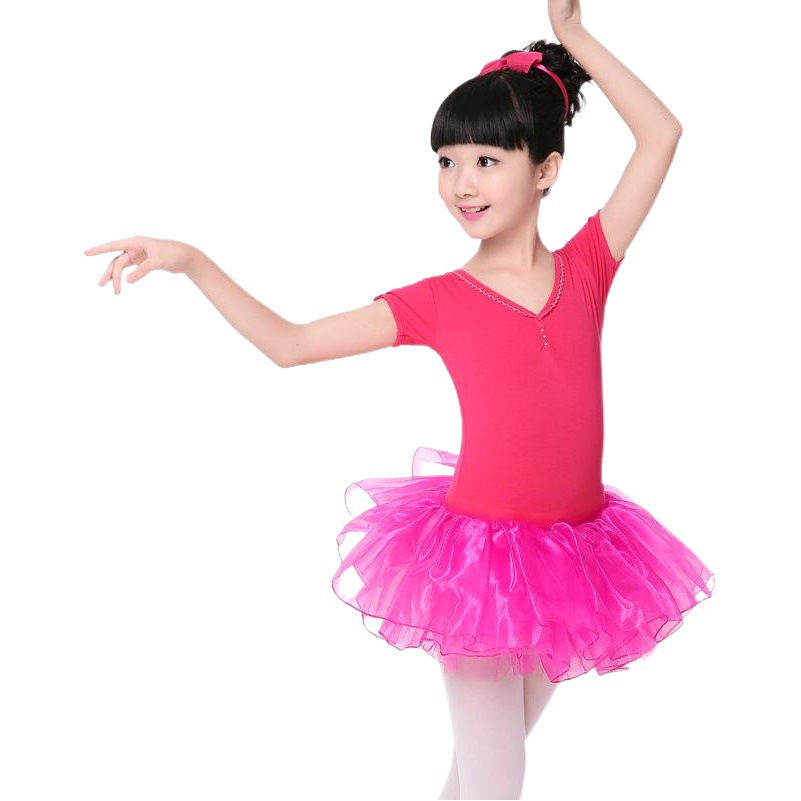 En stock Falda de baile de los niños falda organza mullida primavera y verano niñas gasa Ballet princesa vestido