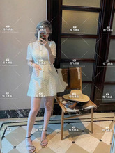 春夏服装热款清新多色网刺绣布连衣裙花型刺绣时装等绣花面料批发