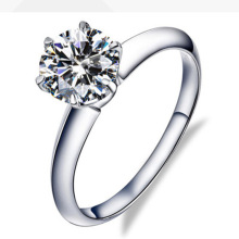 18k金空托戒指镶嵌定制圆形钻戒空托18K戒托珠宝首饰镶嵌定制加工