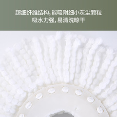 汎用極細繊維厚め暗号化回転モップヘッド交換綿ヘッド手押しモップバー布ヘッド