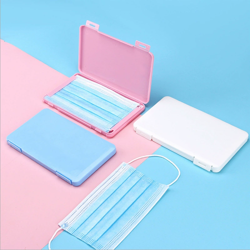 Портативный ящик для хранения пылезащитной маски Прямоугольный складной ящик для временного хранения Одноразовый органайзер для хранения масок