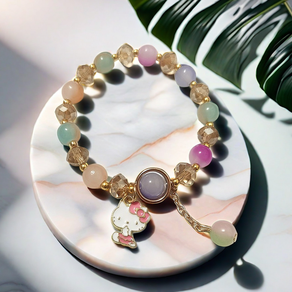 KT23 핑크 전신 고양이 팔찌