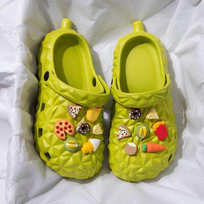 Тапочки в стиле Crocs, летние нескользящие пляжные босоножки, мужские тапочки, для влюбленных, женский стиль, подходят для носки на улице, коллекция 2025 года, закрытый носок