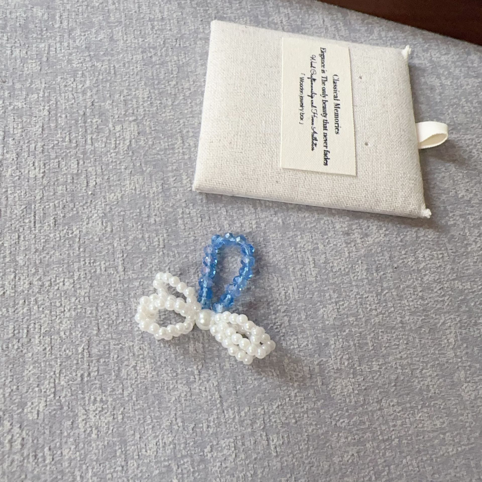 With bow, white