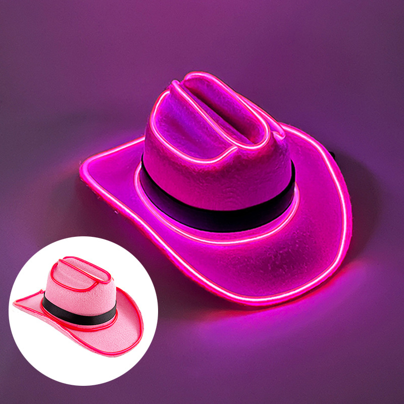 LED luminoso cinta pet sombrero vaquero gato perro mini pequeño sombrero fiesta fiesta occidental sombrero vaquero LED mascota