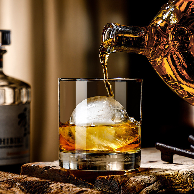 Taza de vino extranjero barra rayada enjuague bucal taza de cóctel de cristal taza de agua recta taza de cerveza taza de whisky clásico