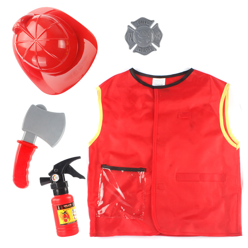 Juguetes de juego para niños, trajes de fuego, ingenieros de bomberos, cosplay, accesorios de rendimiento de rol