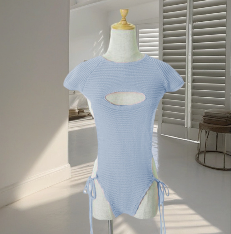 Sexy de las mujeres sin espalda sexy Lencería pasión traje hueco encaje-arriba libre mono sexy suéter de punto para las mujeres