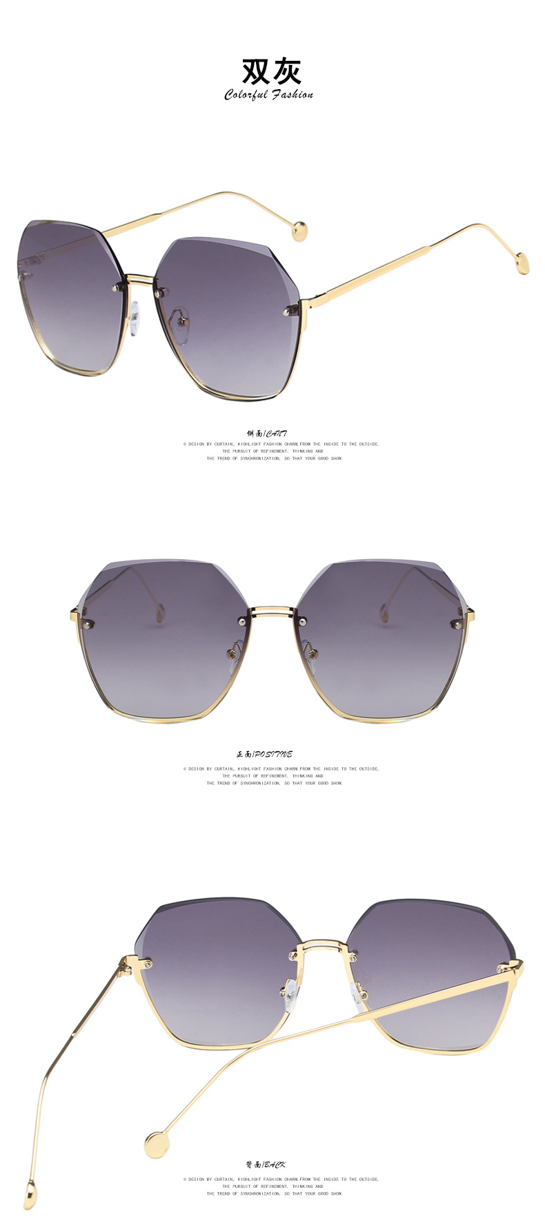 60g Weight UV400 Protection Lens Material Travel, Party Occasion Women'S Gender Elegant, Glam, Fashion, Simple Style Style Grey, Blue, Gold, Silver Color Elegant Glam Fashion UV400 Protection Women's Sunglasses 5