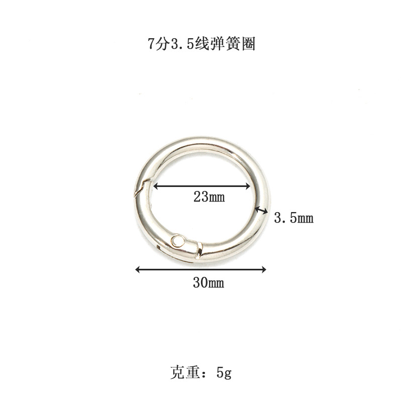 Accesorios de hardware para equipaje de hebillas de resorte de aleación de zinc en stock con hebillas de anillo abiertas