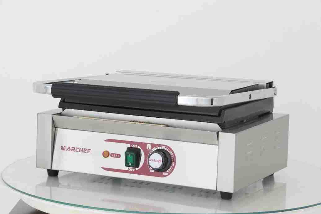 商用多功能电热上下全平双面加热压板扒炉牛扒机三明治帕尼尼机