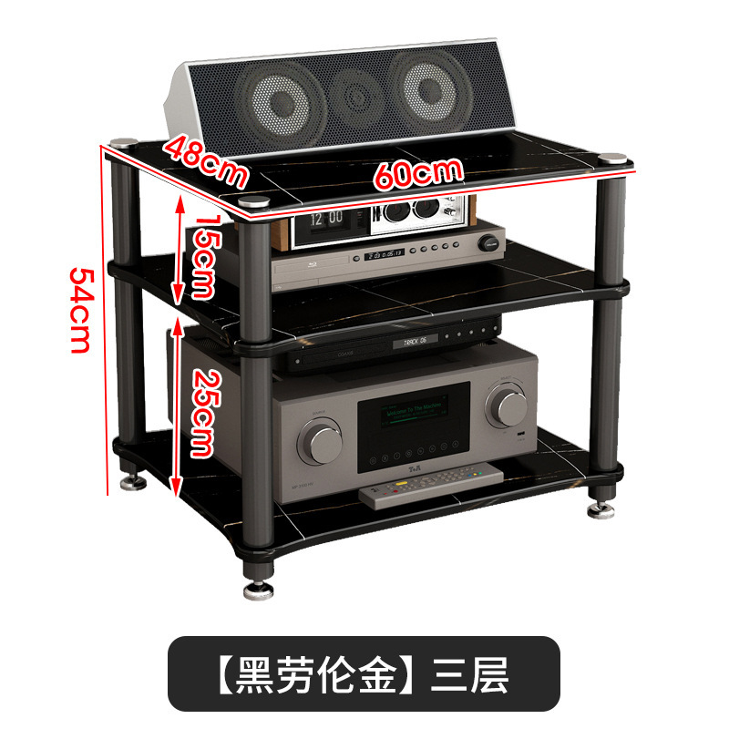 Electric car big tripod: Other I Audio Cabinet - three-layer-black-gold