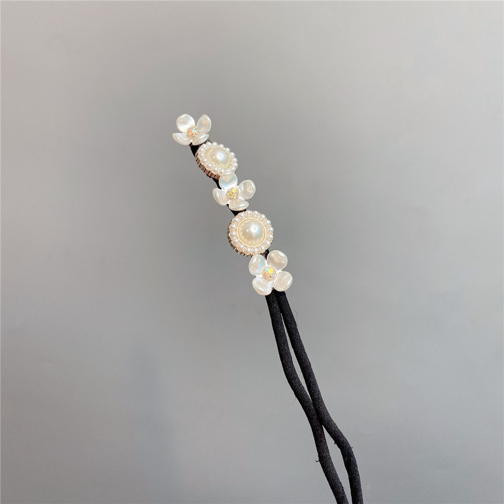 Korean Pearl Flower Wire Coil Hair Rope display picture 7