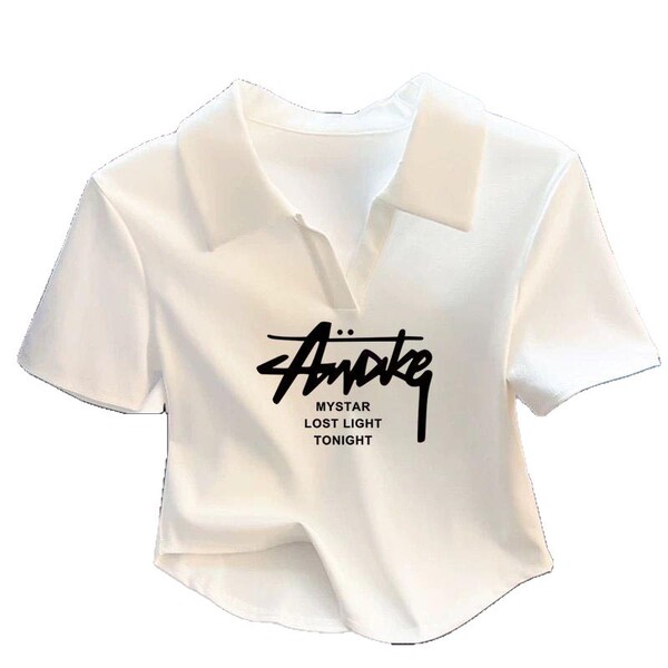 Cotton summer elegant short short sleeve T-shirt
