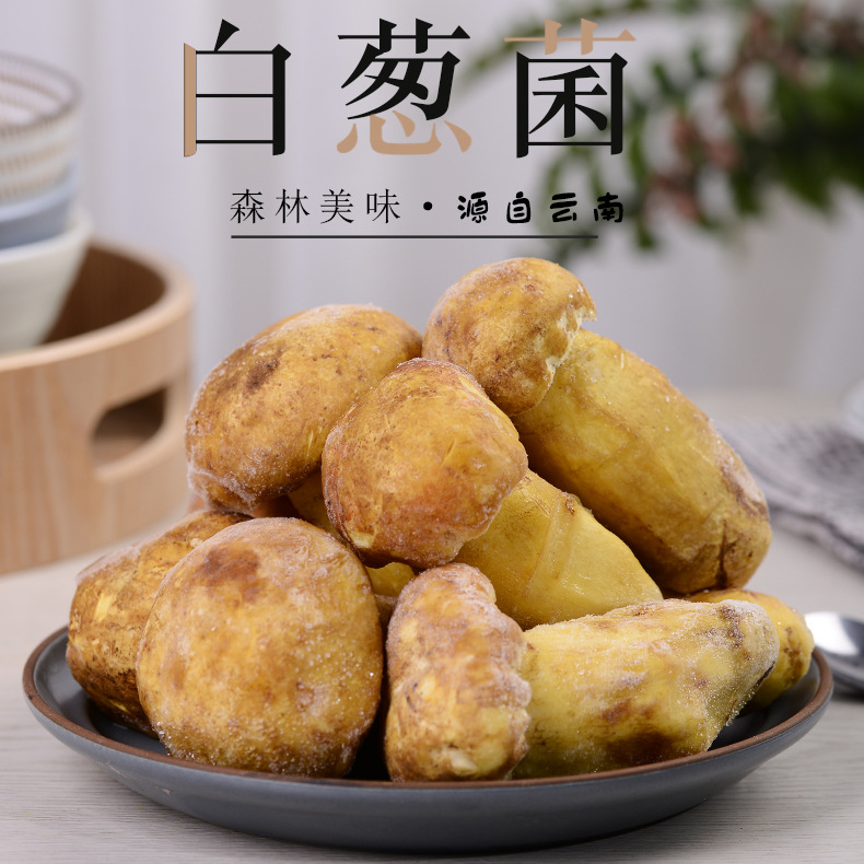 云南土特产白葱牛肝菌1000g煲汤清炒美味食材冷冻保鲜现货黄牛肝