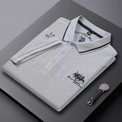 2025夏季保罗polo衫男翻领短袖t恤宽松大码外贸刺绣半袖体恤上衣
