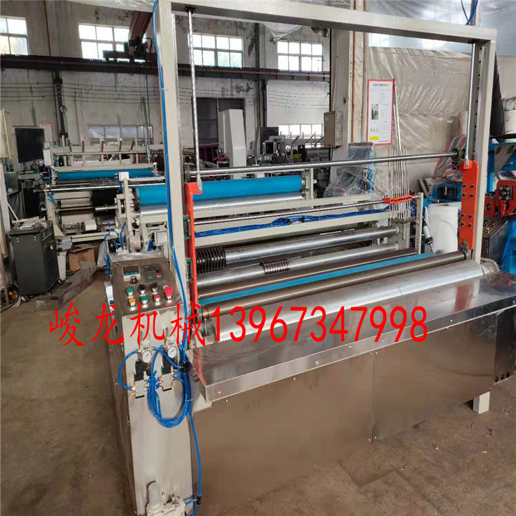 1全自动水刺无纺布分切复卷机 一次性无纺布卷筒式美发巾设备