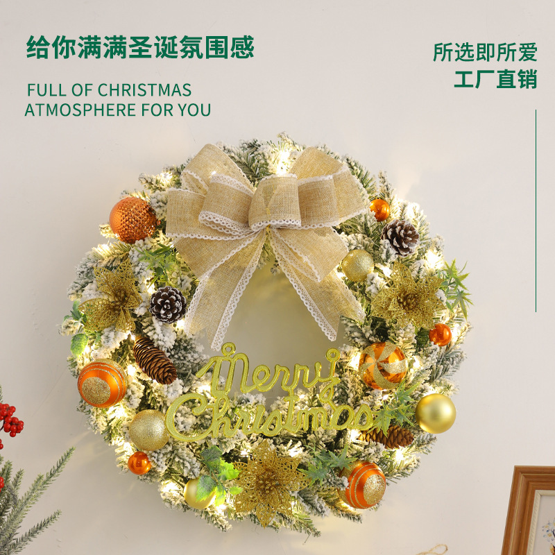 Cruz-frontera Navidad guirnalda simulación Pino aguja Pino cono Festival decoración ventana decoración pared colgante