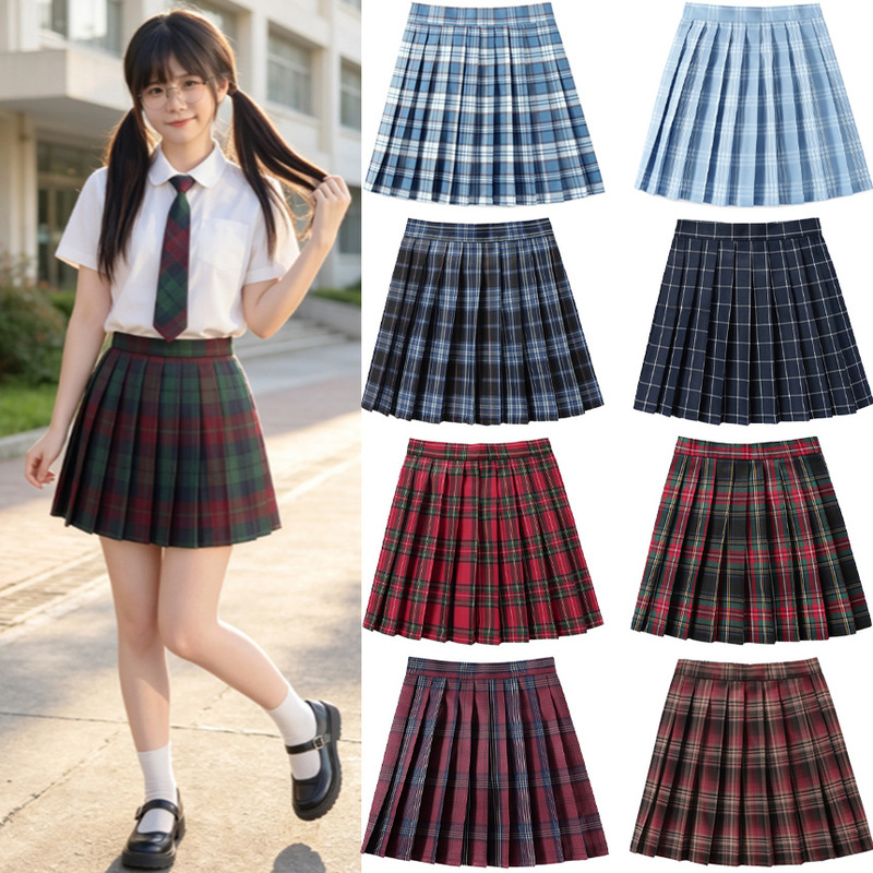 43cm Skirt Factory Direct Sales Ready Stock British College Plaid Uniform 100% off High Waist Chorus Performance Women's Skirt 43cm Skirt Factory Direct Sales Ready Stock British College Plaid Uniform 100% off High Waist Chorus Performance Women's Skirt
