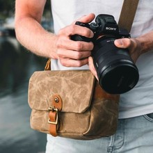 厂家直供防水帆布微单相机包休闲数码包单肩斜跨摄影包摄影斜挎