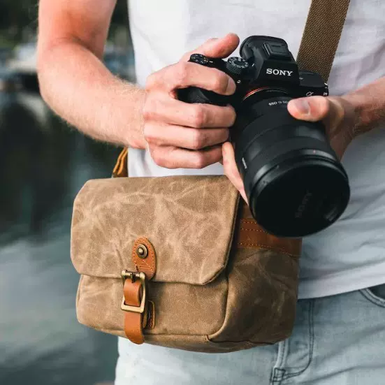 厂家直供防水帆布微单相机包休闲数码包单肩斜跨摄影包摄影斜挎