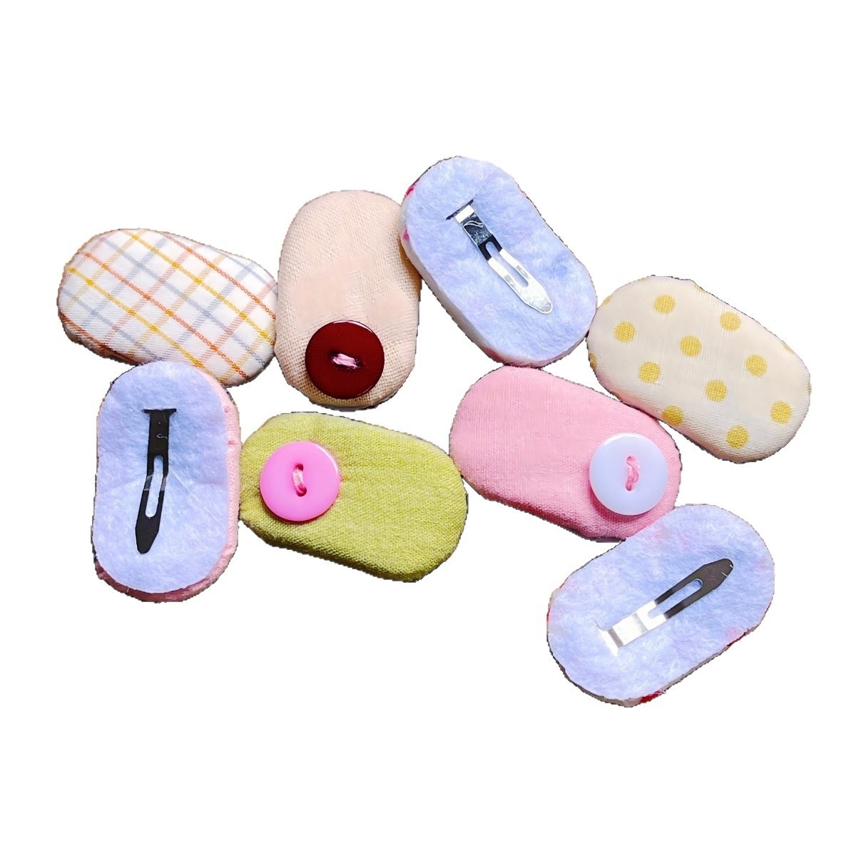 Coreano dulce versátil pequeño niño punto ondulado BB clips para niños color caramelo elíptico clips para el cabello lateral joyería para el cabello