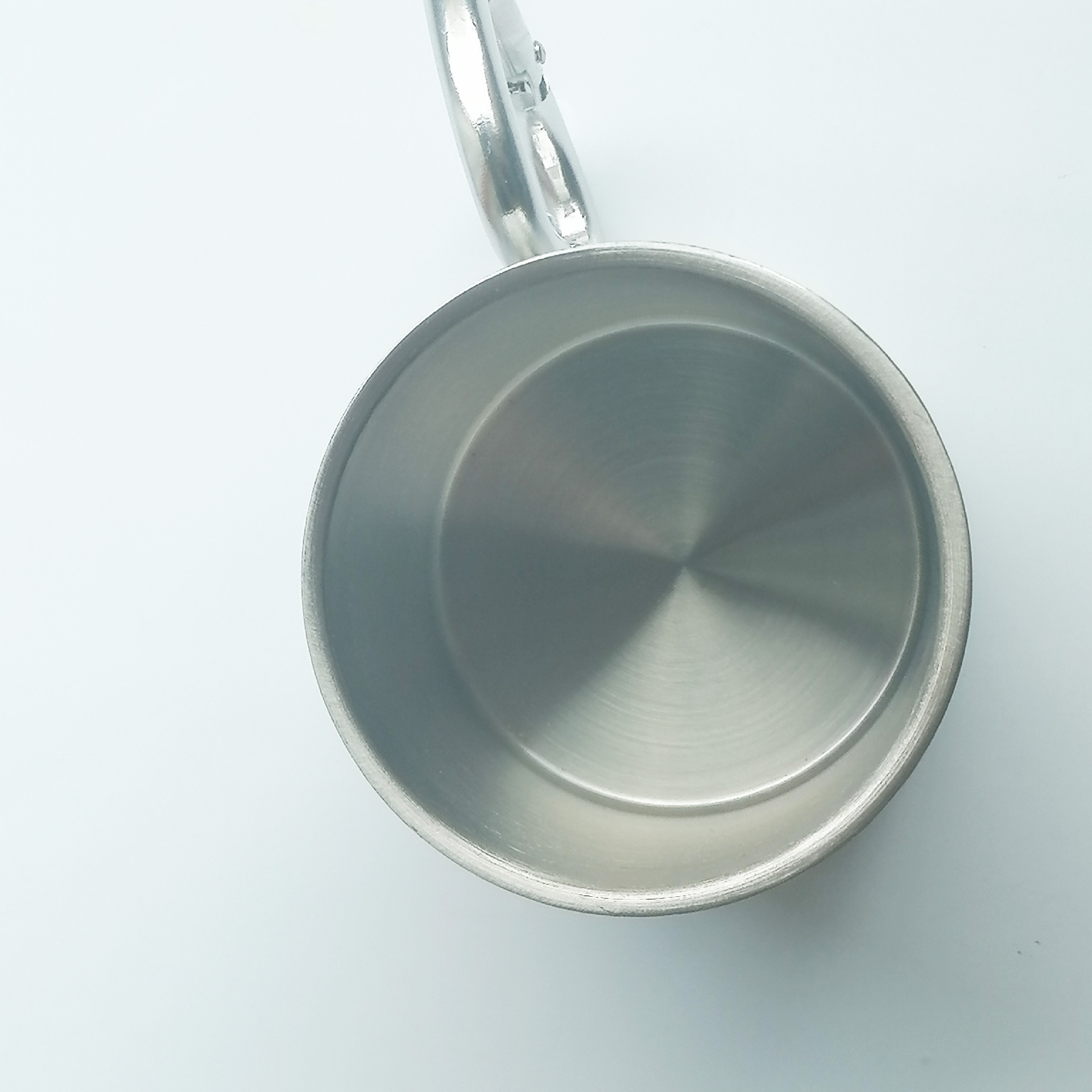 Suministro de acero inoxidable doble capa estudiante niños acampar al aire libre mosquetón portátil taza de agua taza de leche taza de café