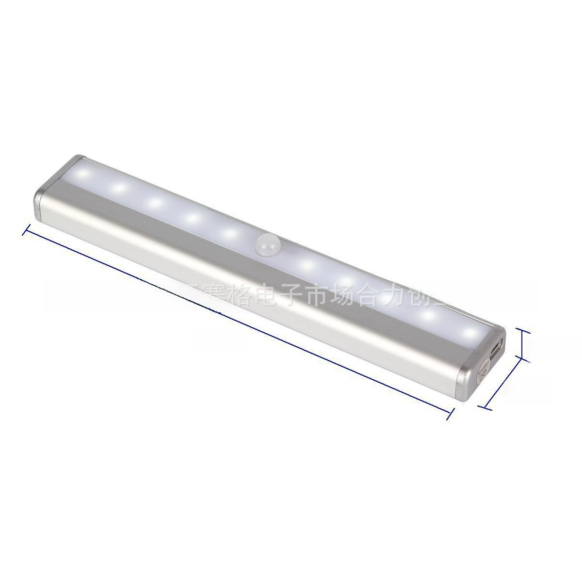 L0406 USB может заряжать 800мАч 10LED инфракрасный датчик тела лампа шкаф маленький ночник длинная алюминиевая полоса лампа