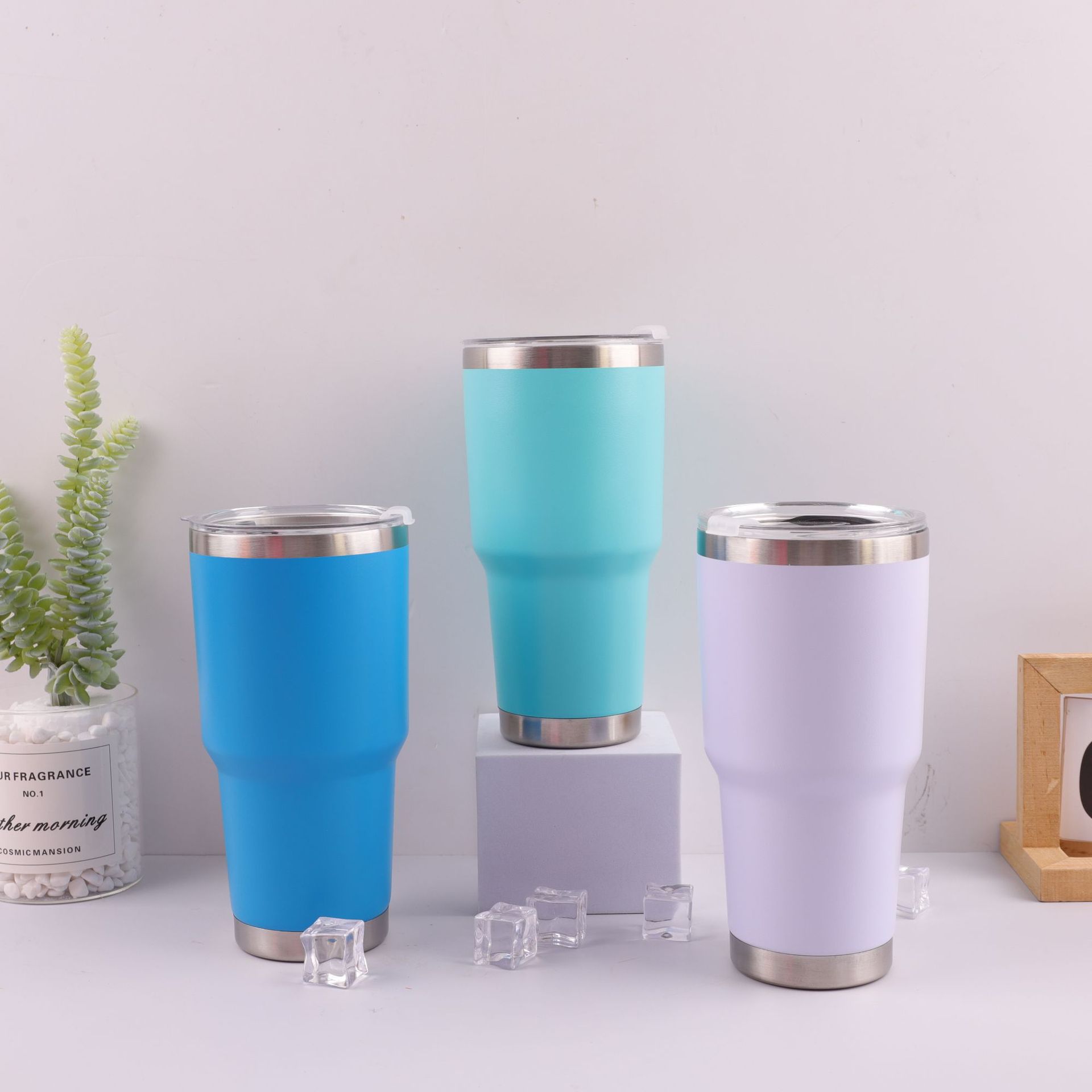 Transfronterizo 304 acero inoxidable aislamiento térmico aislamiento frío 30OZ taza de café portátil de gran capacidad de automóvil