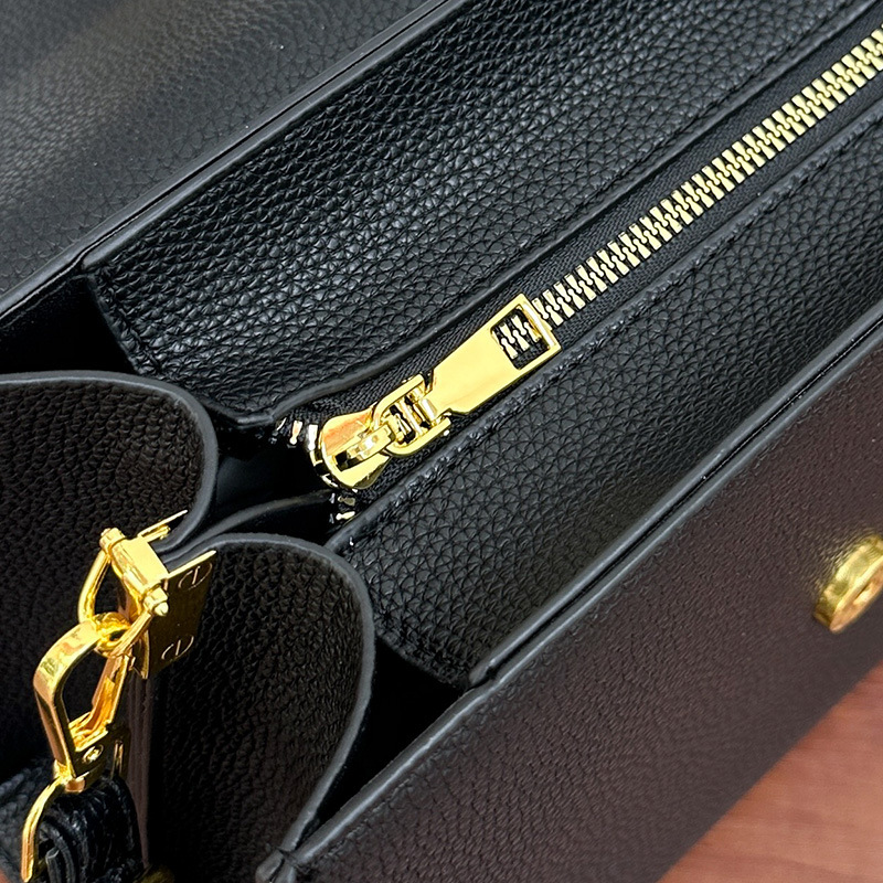 2024 comercio exterior nuevo estilo portátil gran Kelly bolso de mensajero de un solo hombro de cuero de alta calidad bufanda de seda con patrón de lichi marea