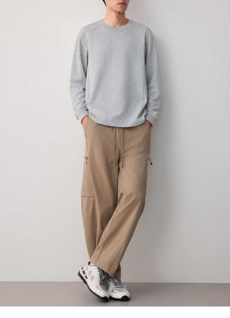 Áo hoodie nam nỉ cao cấp phong cách thông minh, chia cắt lập thể, kiểu dáng đơn giản hiện đại — đen chi tiết 21