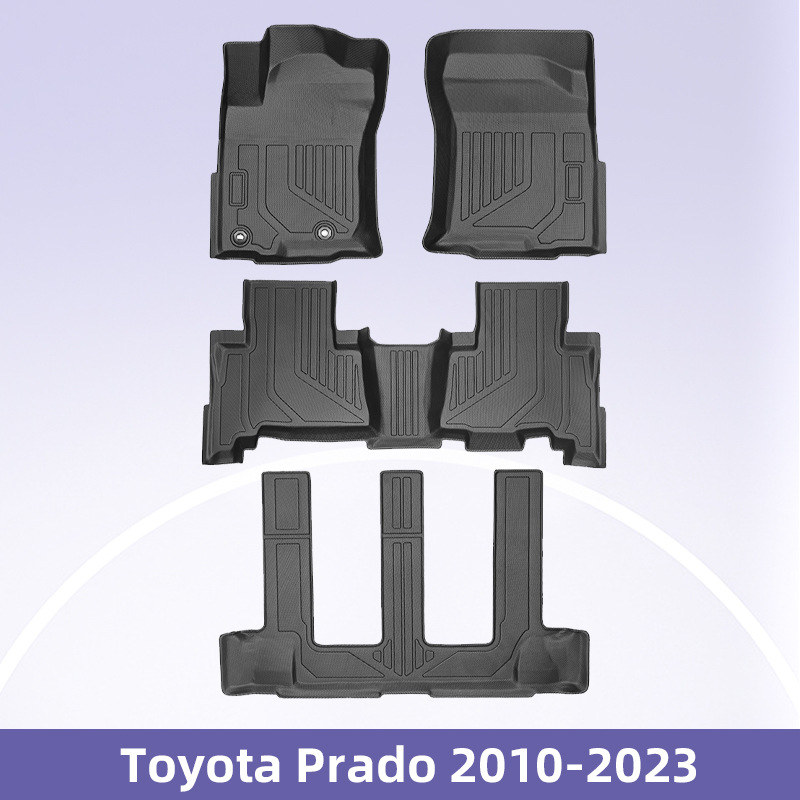 Para Toyota Prado 2010 - 2023 3D todo el tiempo TPE almohadilla para los pies almohadilla del maletero