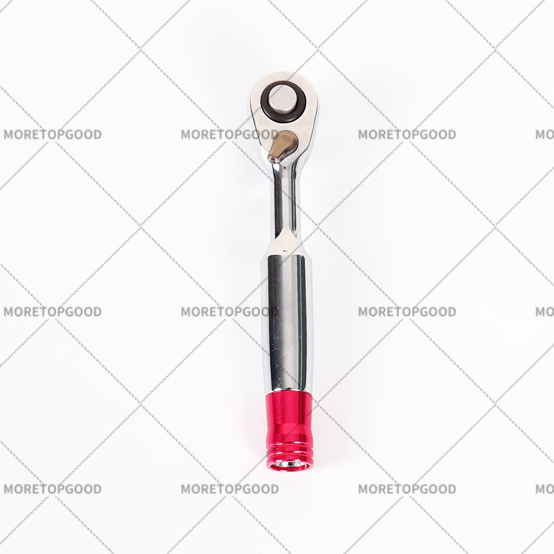 多功能棘轮扳手 套筒款红铝尾迷你扳手 汽修快速脱落省力扳手
