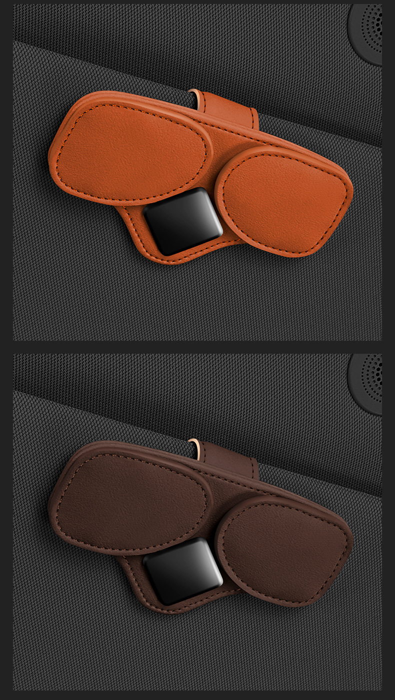 Car Glasses Holder Car Bill Card Coin ID Holder Storage Bag Multifunctional Sunglasses Double Clip Sunglasses Box