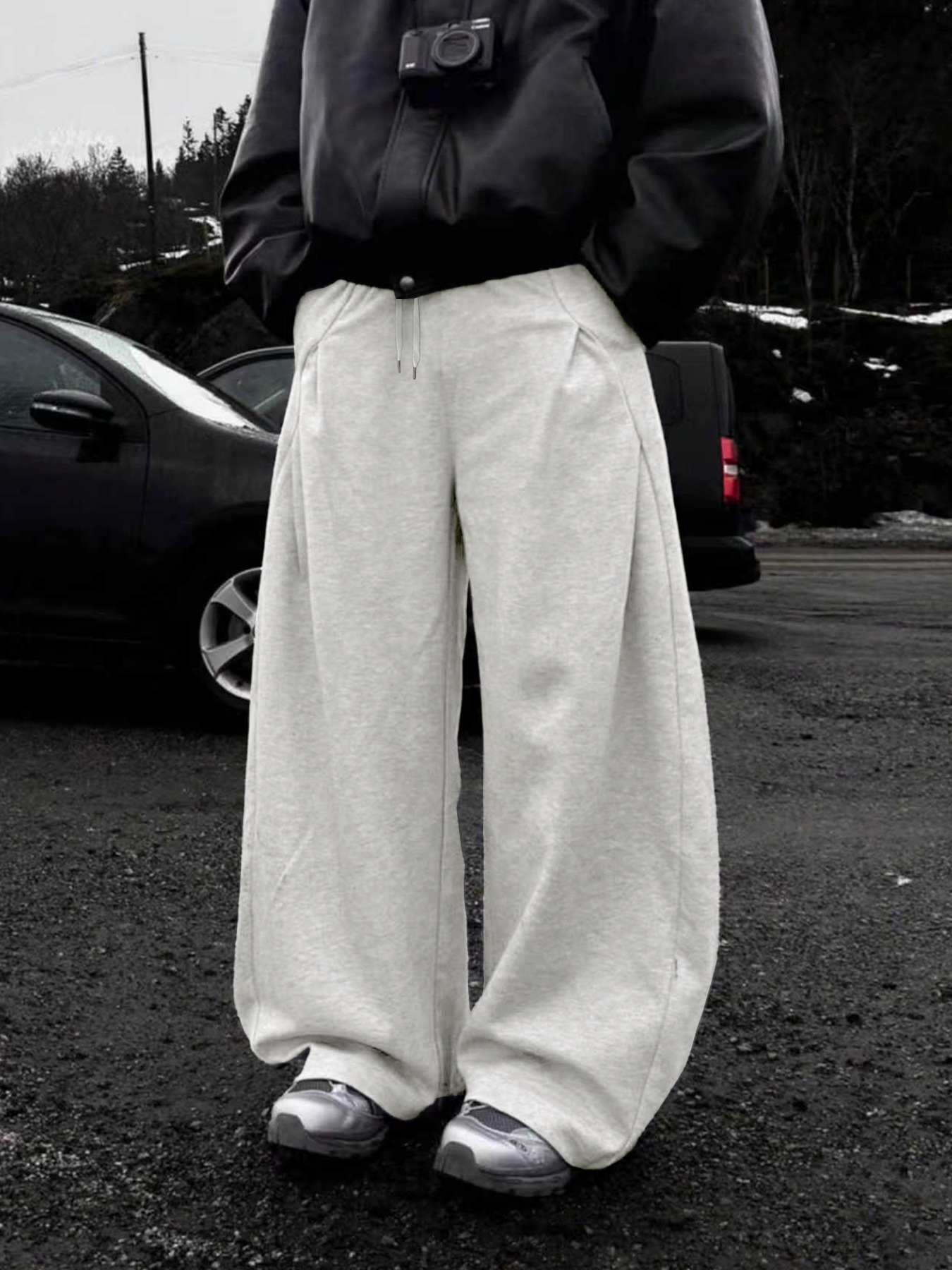 Men's And Women's Relaxed Casual Straight Leg Sports Pants American Style Autumn Sweatpants Loose Fit_viptrois.com