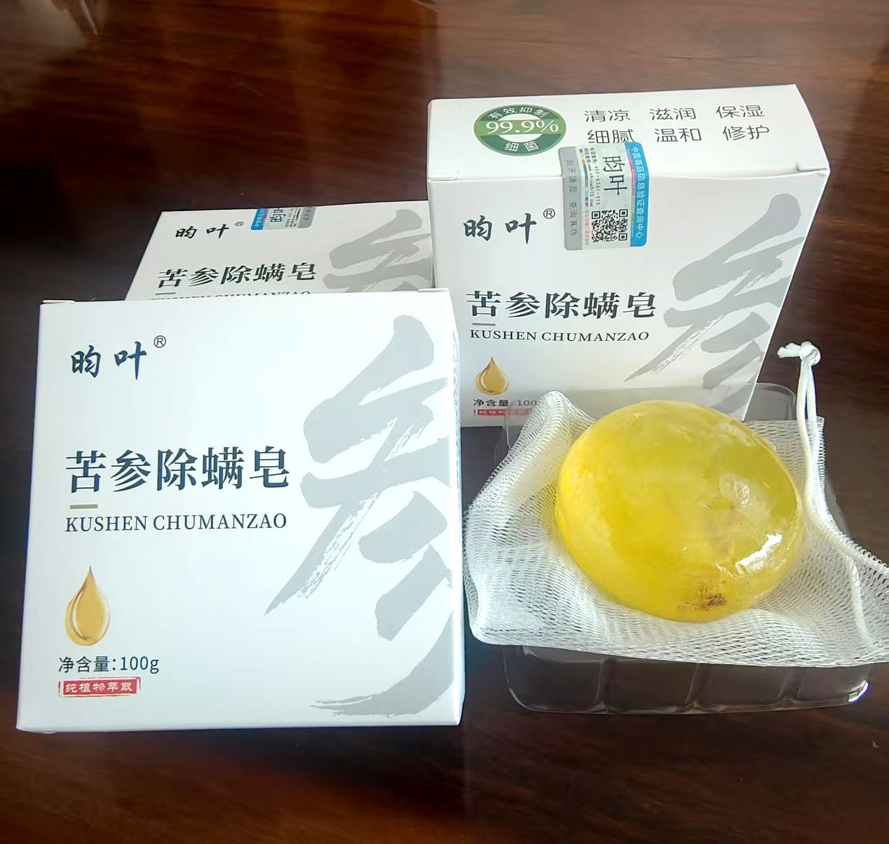 고삼 플라베센스 진드기 제거 비누 105g/박스 (비누, 발포망 포함)