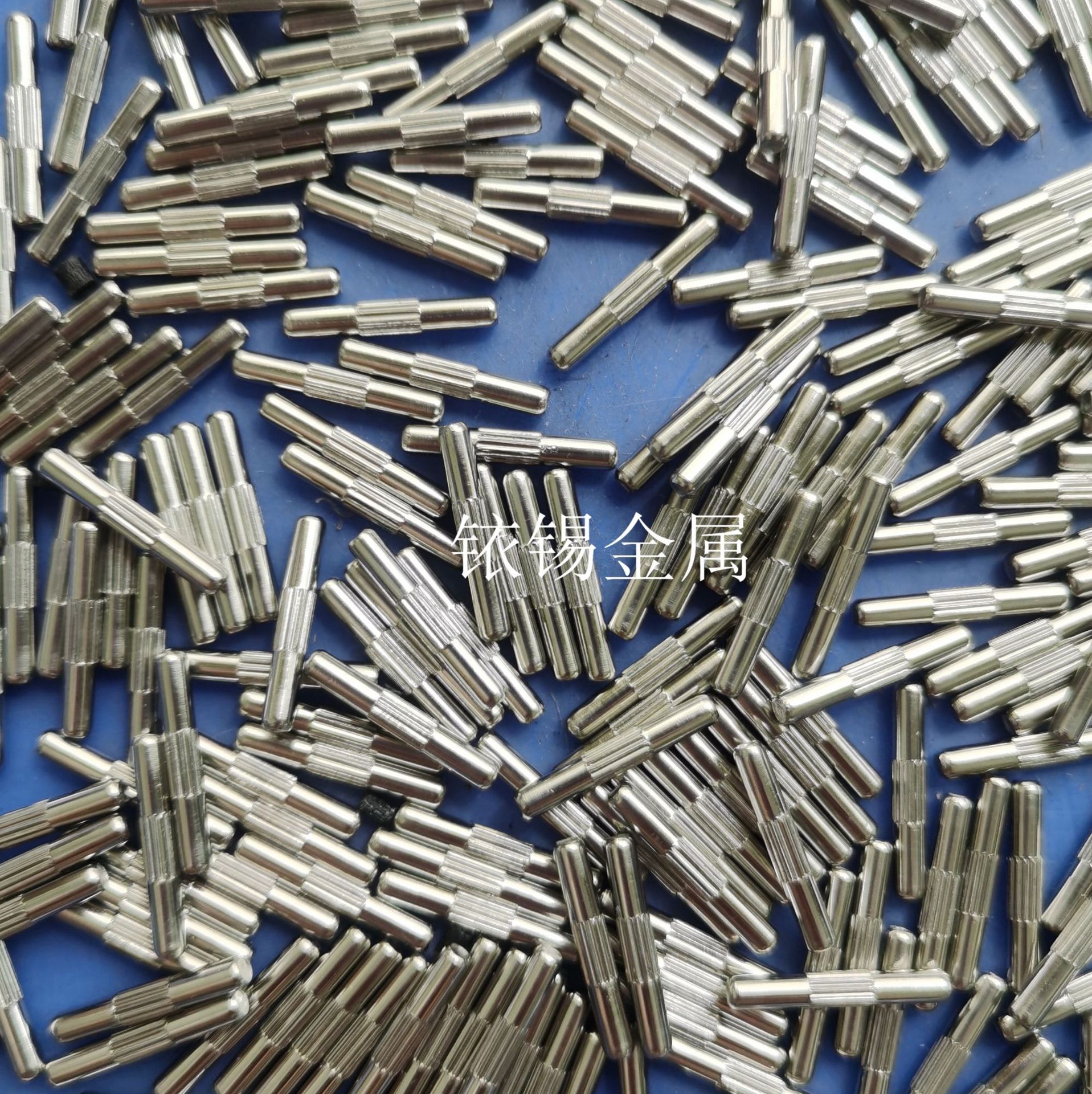 304不锈钢短圆轴中间滚直纹平头销钉316实心搓花轴圆柱销插销