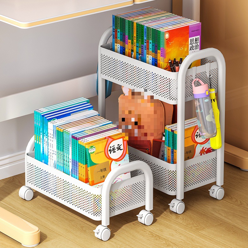 책가방 수납선반 책상 밑, 바닥서장, 책수납선반, 책상 옆 학생사무실 이동식 트롤리