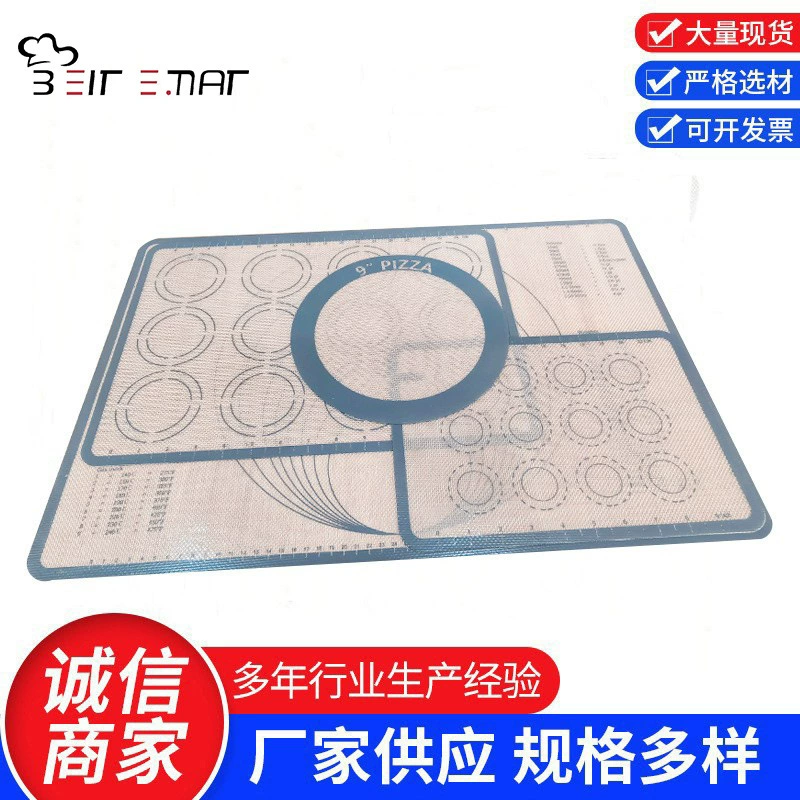 Высококачественный серый силиконовый коврик для выпечки из платинового силикона с мерной шкалой, коврик для духовки
