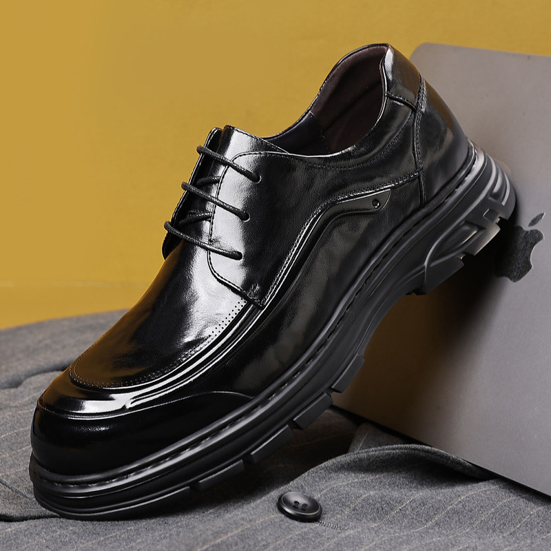 New First-Layer Cowhide Business Leather Shoes, Work Shoes, British Style Leather Shoes, Genuine Leather Business Formal Men's Shoes, Dropshipping