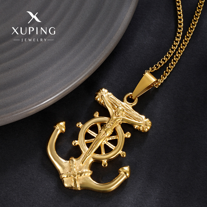 Joyas de Xuping personalidad ancla de barco colgante de acero inoxidable moda hip hop punk accesorios colgante hombre
