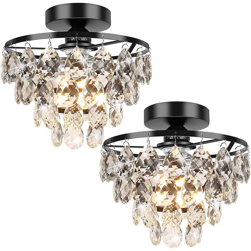 中山灯具吸顶灯大厅高级感卧室主灯现代风客厅水晶吸顶灯高端大气