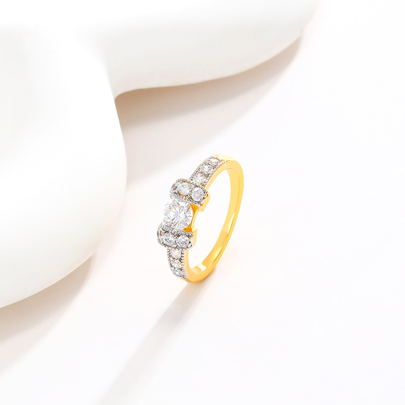 Xuping joyería brillante anillo de invierno y otoño de dos colores para mujeres nuevos anillos de lujo ligero de nicho