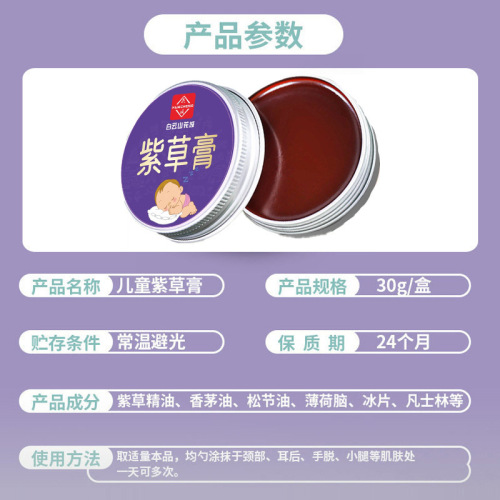 Guangzhou Baiyun Mountain Children's Comfrey Ointment Herbal Extract Itch-Preventing Gentle Skin Soothing Portable Comfrey Ointment
