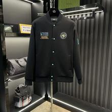 新款男士卫衣时尚刺绣外套长袖秋冬潮流棒球领印花百搭棒球服轻奢