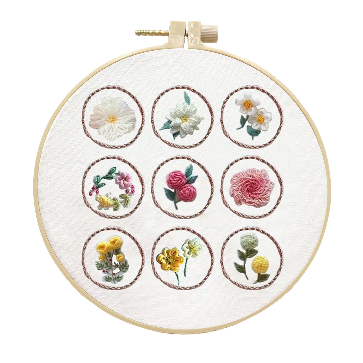 Original-Nuevo producto Bordado Diy Paquete de material de tela hecho a mano transfronterizo Paquete de práctica de costura hecho a mano creativa en inglés