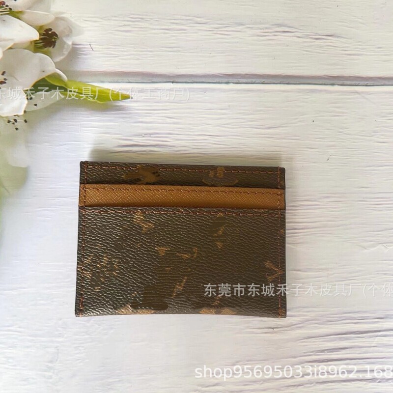 Guangzhou Foreign Trade European and American Style Ultra-Thin Pu Card Holder with Multiple Card Slots, Plaid Color-Blocking, Fashionable, Unisex, Affordable Wallet