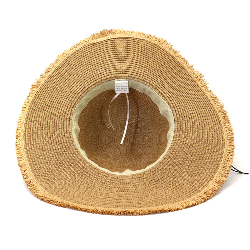 Raw Edge Dome Straw Hat NSDIT104159
