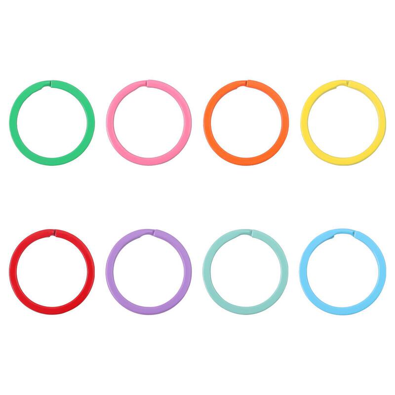 30mm iron color spray paint flat coil creative candy color key ring handmade DIY material accessories AliExpress